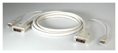 Toron DVI-D Single Link mâle / mâle + USB B mâle / USB A mâle, générique, Roline