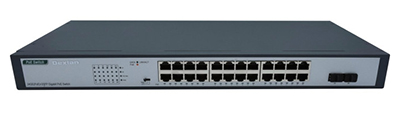 Switch Ethernet RJ45 Gigabit 10/100/1000 + 2 SFP (mini-GBIC), PoE, rackable, Dexlan