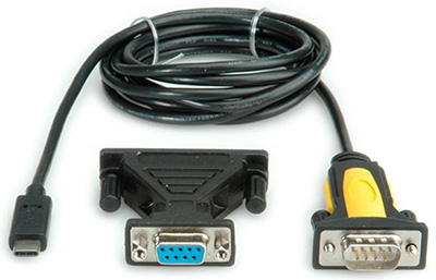 Câble convertisseur USB 3.1 (3.2 Gen 1) C mâle / Série DB9 ou DB25 mâle, Value