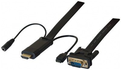 Câble-convertisseur HDMI vers VGA, vidéo et audio, TLC