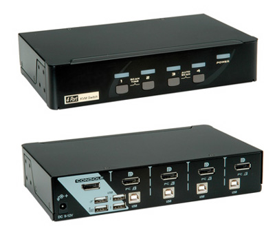 KVM, DisplayPort, USB, audio, Roline