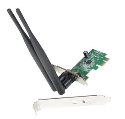 Carte Wifi 300 Mbit/s, PCI-Express et Low Profile, 2 antennes, 5dBi, WF2113, Netis