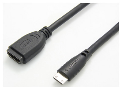 Adaptateur mini-HDMI (C) mâle / HDMI femelle, souple, Value