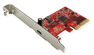Carte PCI Express, USB 3.2 (3.2 Gen 2), prise C, 1 port, Roline