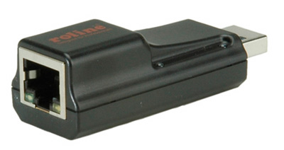 Adaptateur USB 3.0 (3.2 Gen 1), A mâle / RJ45 femelle, Ethernet Gigabit, compact, Roline