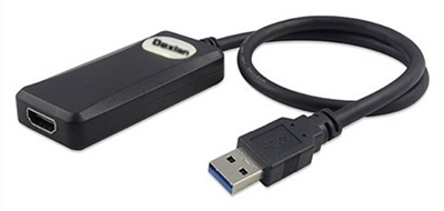 Convertisseur USB 2.0 ou 3.0 A mâle vers HDMI femelle, Dexlan