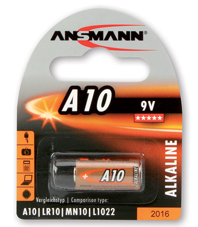 Pile bouton alcaline A10 (LR10), 9 volts, Ansmann