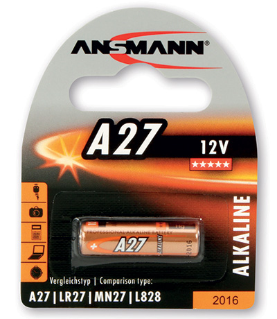 Pile alcaline A27 (LR27), 12 volts, Ansmann