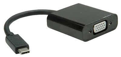 Convertisseur USB 3.1 C mâle vers VGA femelle, avec audio Jack 3,52 mm, Value