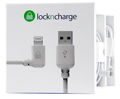 Câble USB 2.0 A / Lightning, coudé côté Lightning, lot de 5 pièces, pour Station de charge IQ, LocknCharge