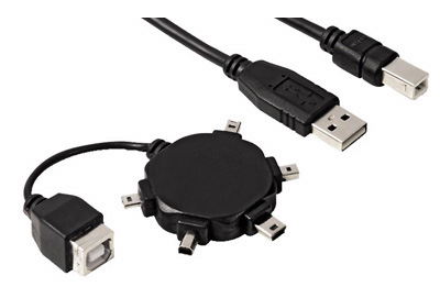 Adaptateur vers connecteurs Mini USB B4, B5, B6, B8, M4, Hama