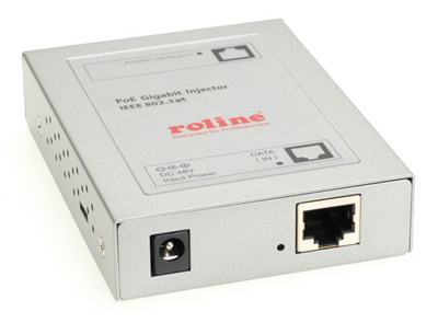 Injecteur PoE, Power over Ethernet, Gigabit 10/100/1000, 30 W, Roline