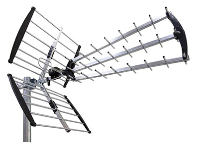 Antenne TNT (UHF), Triple, 67 éléments, LTE 5G, Evicom