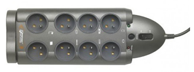 Multiprise Parafoudre 8 prises, protection réseau RJ45 et coaxial, Classic S8 Lan, Infosec