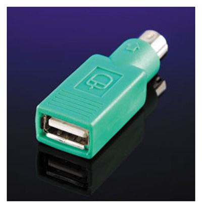 Adaptateur PS/2 vers souris USB, PS/2 mâle / USB A femelle, Value