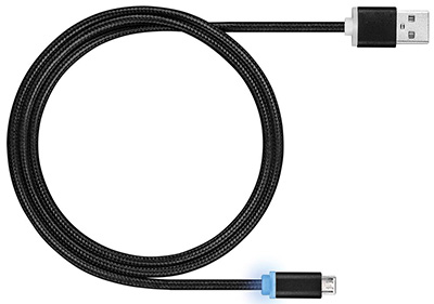 Câble USB 2.0, A / Micro B, avec indicateur de charge par LED, Roline
