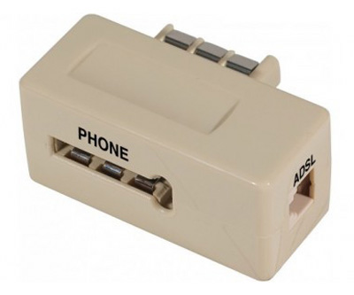 Prise gigogne telephone avec Filtre ADSL + RJ12
