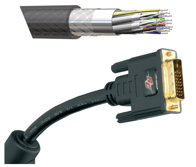 Câble DVI-D, Single Link, ferrite, Or, Innovation, Real Cable
