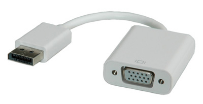 Adaptateur DisplayPort mâle vers VGA (HDDB15) femelle, actif, Roline