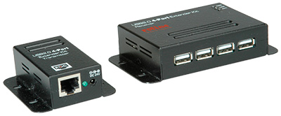 Prolongateur USB 2.0 via RJ45, Hub 4 ports en sortie