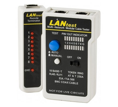 Testeur de Câbles Réseau électronique pas cher (RJ45 - RJ11), Accessoires  pour câble réseau