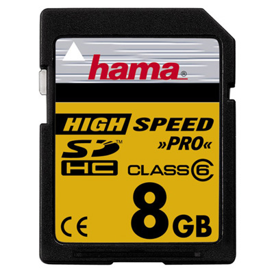 Carte SDHC High Speed Pro, classe 6, Hama