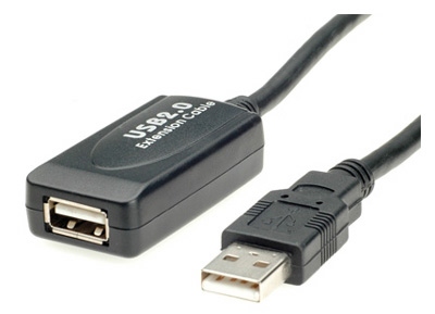 Rallonge USB 3.0 (3.2 Gen 1) active, Hub 4 ports, alimentation via cordon USB A, Value