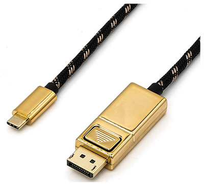 Câble Convertisseur USB 3.1 C mâle vers DisplayPort mâle, 4K, 1.2, Or, Roline