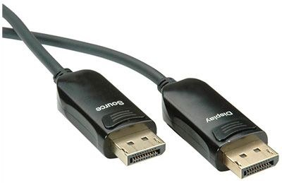 Câble DisplayPort, 1.2, 30 ou 50 m, actif (prolongateur intégré), optique, Roline