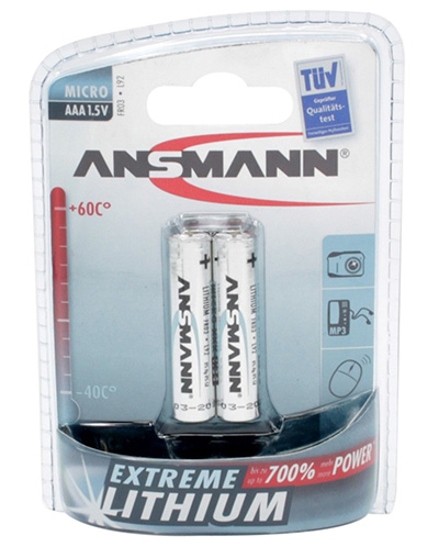 Pile lithium AAA / FR03, 1,5 volts, Ansmann