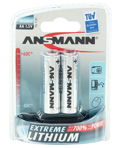 Pile lithium AA / FR06, 1,5 volts, Ansmann