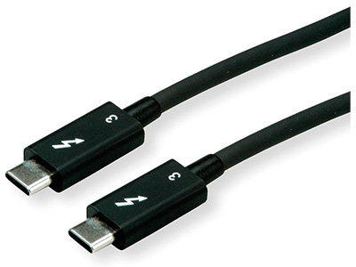 Câble USB 3.1, C mâle / C mâle, PD (Power Delivery), 100 W, Thunderbolt 3, Roline