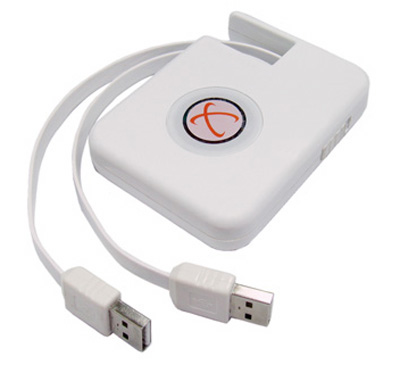 Câble USB 2.0 de transfert universel, Windows, Vista, Mac, A mâle / A mâle, rétractable, Roline