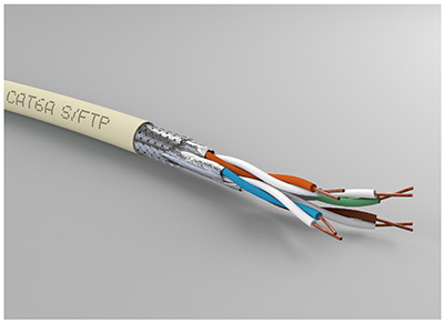 Câble réseau CAT-6a, 10 Gbit/s, blindé S/FTP, 15,00 m
