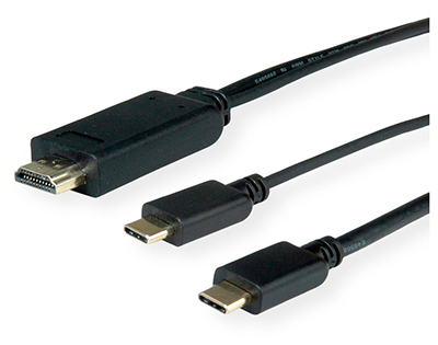 Câble USB 3.1, C mâle / C mâle, PD (Power Delivery), 100 W, Thunderbolt 4, Roline