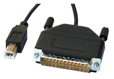 Câble convertisseur Parallèle DB25 mâle / USB B mâle, Rotronic